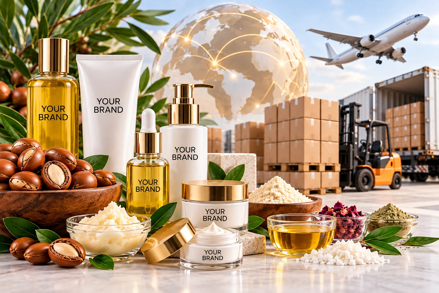 Moroccan cosmetics wholesale and bulk supply - private label products, argan oil and natural ingredients ready for export